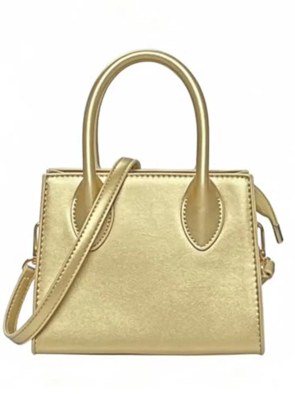 Faux Leather Small Crossbody Tote Bag - Cute Mini Purse Handbag